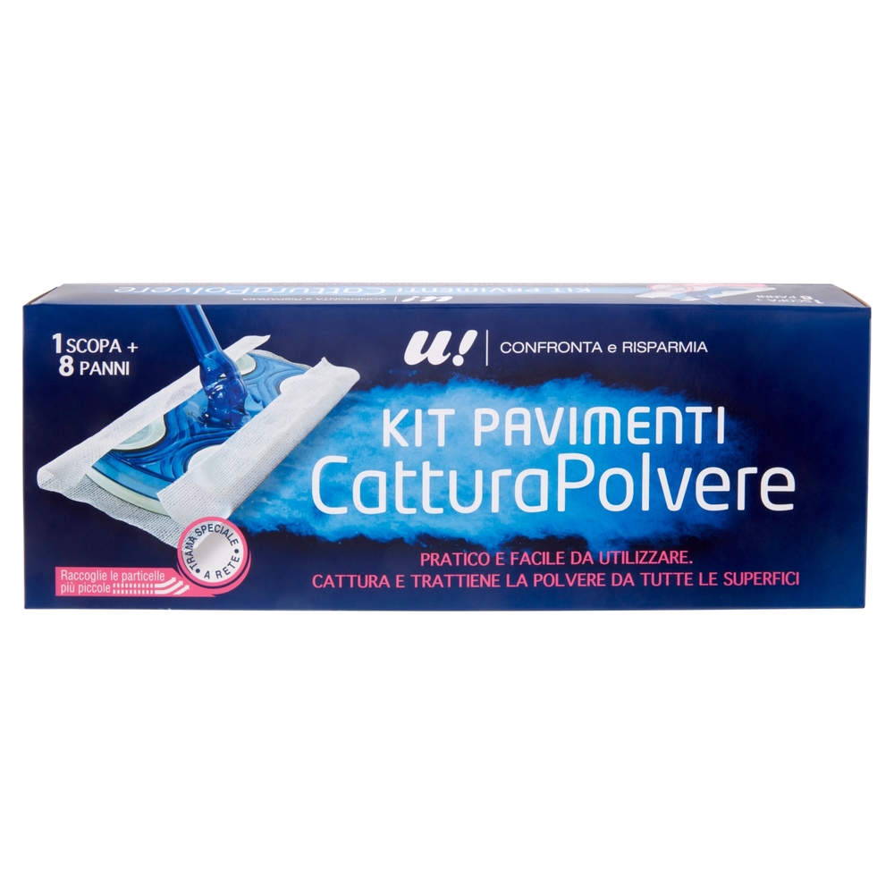 Cattura Polvere Kit Pavimenti 1 Scopa + 8 Ricambi U! Confronta e Risparmia